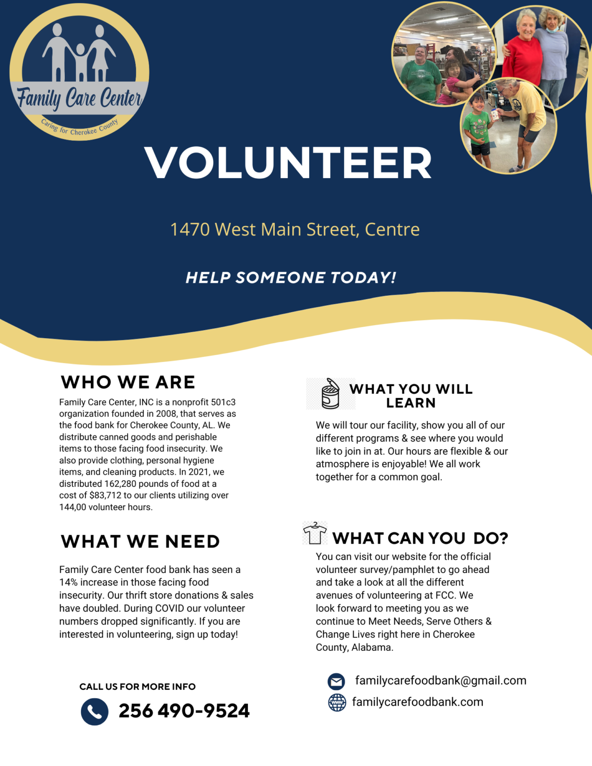 Volunteer – Family Care Center